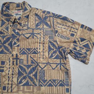 Alfred Shaheen By Reyn Spooner Tailored In Hawaii Tropical Tribal Shirt NWOT VTG